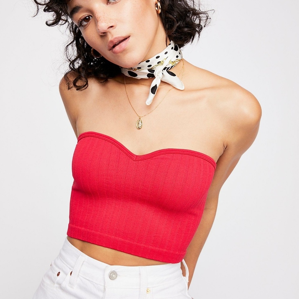 🔥Free People Intimately | ❤️ ribbed crop tube top